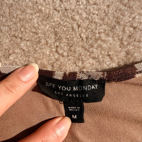 See You Monday Brown and Tan Dress - Picture 5 of 5